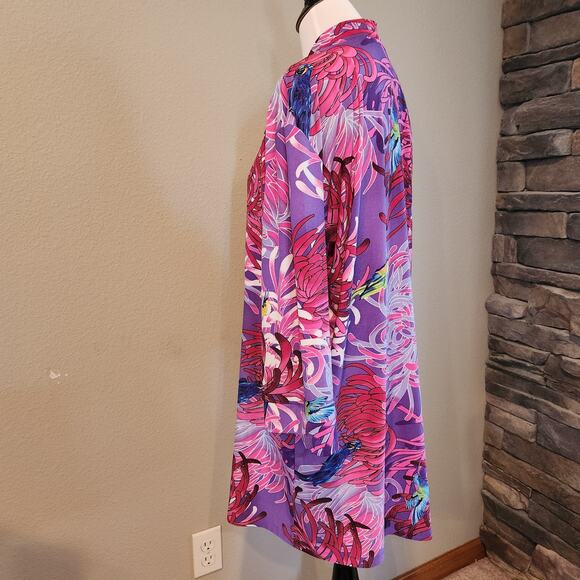Attitudes by Renee Open Front Cardigan Kimono Duster Cover Up Small - Picture 4 of 7